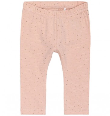 leggings-neonata-cotone-rosa-pois-oro-name-it