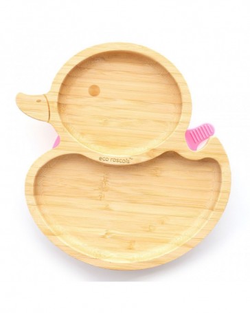 piatto-in-bamboo-eco-rascals-papera-rosa