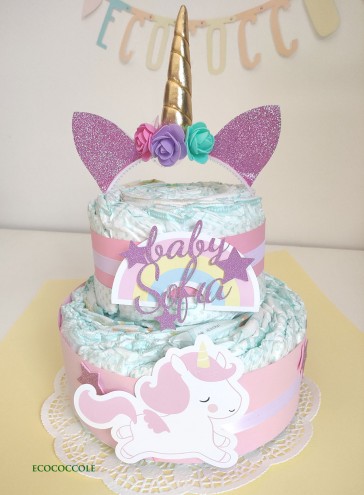 torta-di-pannolini-bimba-unicorno