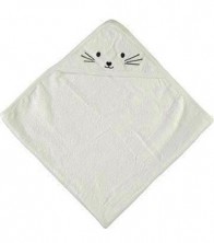 Accappatoio neonato in spugna di cotone bianco - Name It