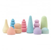 Alberelli Bonsai in Legno Pastello 10 pezzi - Ocamora