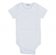 Body Cotone Bio Manica Corta Bianco - Verdebimbi
