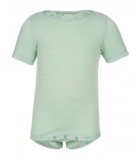 Body Lana e Seta neonato Menta - Engel Natur