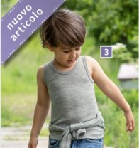 Canotta Lana e Seta bambino grigio - Engel Natur