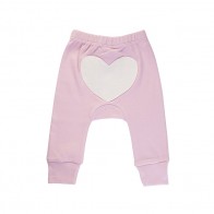 Pantaloni Cuore in Cotone Biologico Rosa - Sapling Child