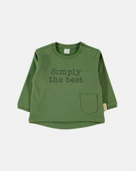 Felpa Neonato in cotone Pima Verde Simply the Best - Petit Oh!