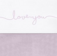 Lenzuolo Lettino Neonato 120x150 cm Love You Rosa - Jollein