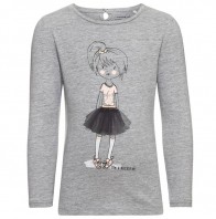 Maglietta bambina Rockstar grigia - Name It