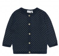 Maglioncino bimba blu pois oro - Name It
