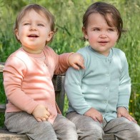 Golfino Neonato Lana e Seta Celeste - Engel Natur