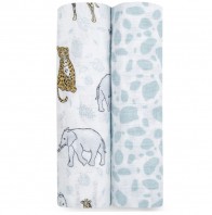 Mussola Neonato 120 x 120 Jungle set da 2 - Aden and Anais