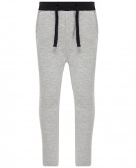 Pantalone bambino 100% cotone biologico felpato grigio melange - Name It