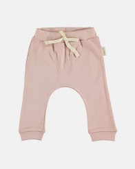 Pantaloni Neonata in cotone Pima Rosa - Petit Oh!