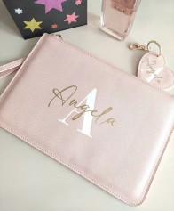 Pochette Personalizzata con Nome Rosa