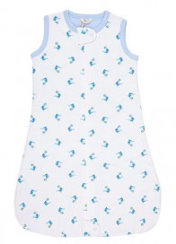 Sacco nanna in cotone organico azzurro Bird - Organic Kid