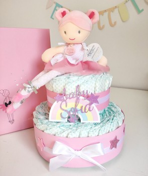 torta-di-pannolini-bimba-rosa